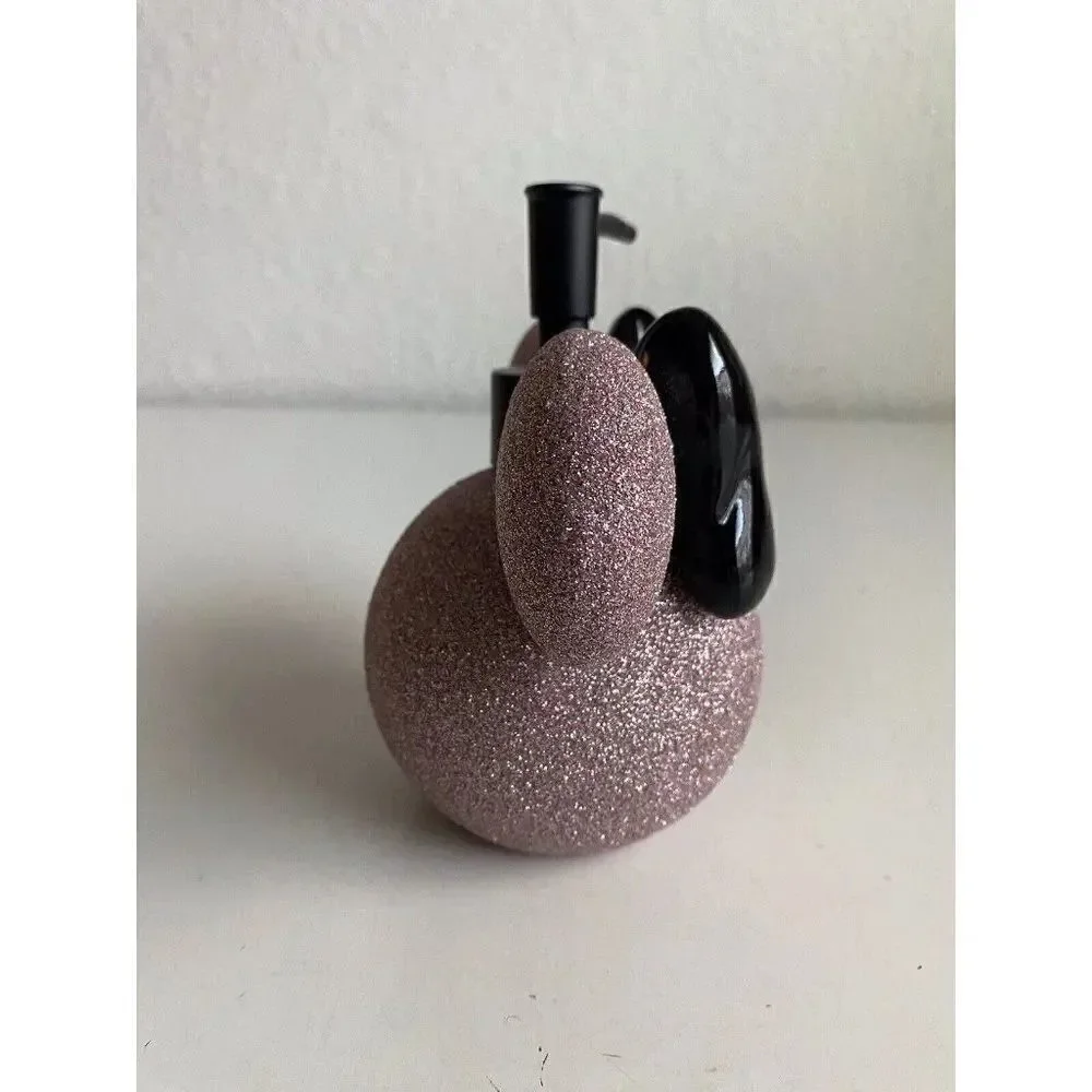 DISNEY Minnie MOUSE Rose Gold Glitter Black Ears SOAP Lotion DISPENSER With PUMP